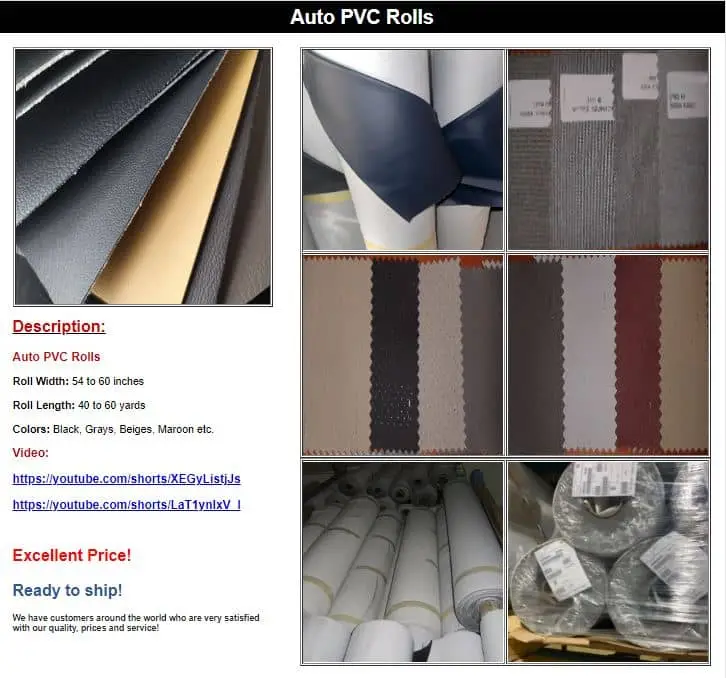 Auto PVC Rolls